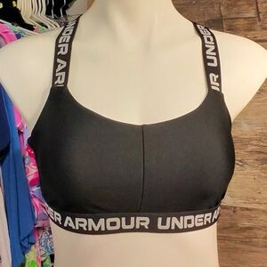 Under Armour Black Sports Bra with Logo Band